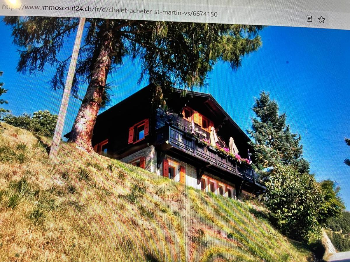 Chalet Edelweiss A Saint-Martin, Val D'Herens Exterior photo